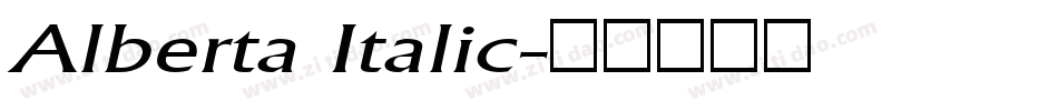 Alberta Italic字体转换